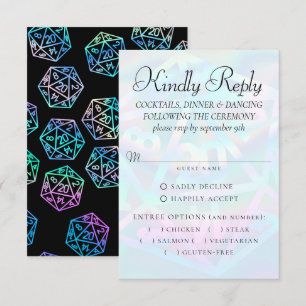 RPG-lichten   Holo Fantasy Tafelblad Gamer Entree RSVP Kaartje