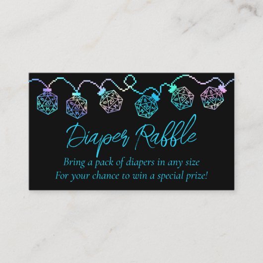 RPG-lichten | Holo Fantasy Tafelblad Gamer Raffle Informatiekaartje (Voorkant)