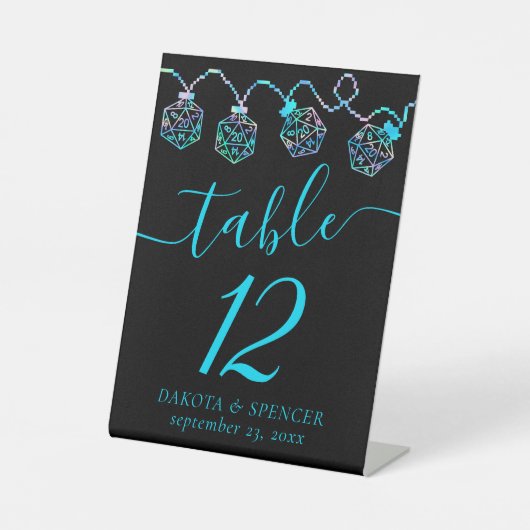 RPG-lichten | Holo Fantasy tafelblad PnP Gamer Dic Reclamebord Met Voetstuk (Voorkant)