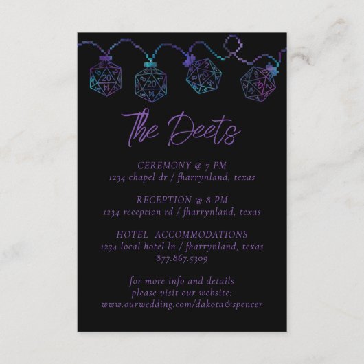 RPG-lichten | Nebula Fantasy Tabletop Gamer Detail Informatiekaartje (Voorkant)