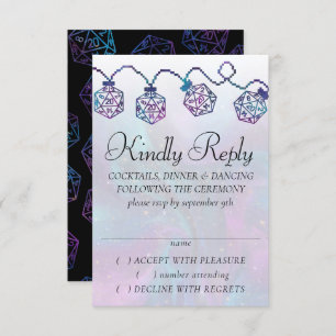 RPG-lichten   Nebula Fantasy Tafelblad Gamer Dice RSVP Kaartje