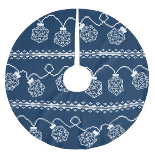 RPG Lights Blauw Fantasie tafelblad Gamer Dice Kerstboom Rok
