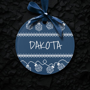 RPG Lights Blauw Fantasie tafelblad Gamer Dice Ornament