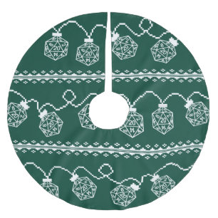 RPG Lights Groen Fantasie tafelblad Gamer Dice Kerstboom Rok