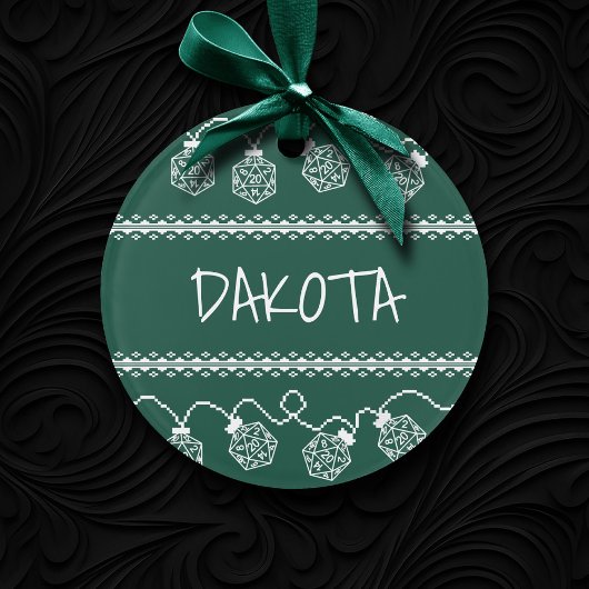 RPG Lights Groen | Fantasie tafelblad Gamer Dice Ornament