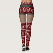 RPG Lights Red | Retro Ugly Sweater Dark Skin Leggings (Achterkant)