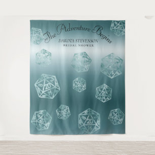 RPG Luxe Aqua Fantasy Tabletop Gamer Photo Booth Wandkleed