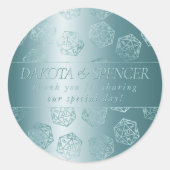 RPG Luxe | Aqua Fantasy Tafelblad Gamer Custom Ronde Sticker (Voorkant)