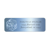 RPG Luxe | Blue Fantasy Tafelbladgamer Adres Etiket (Voorkant)