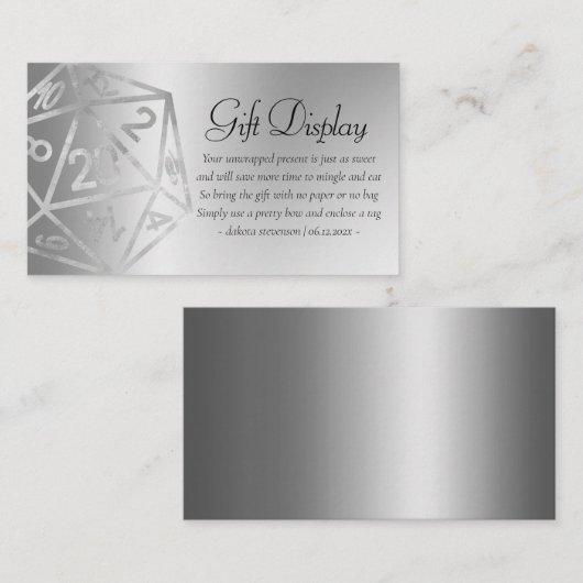 RPG Luxe | Fantasie Tafelblad Spelers Cadeau Beeld Informatiekaartje (Voorkant / Achterkant)