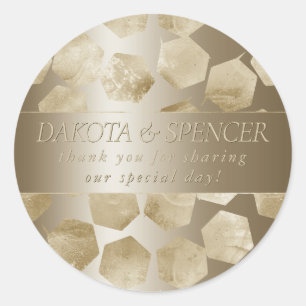 RPG Luxe Gold Fantasy Tafelblad Gamer Dice Custo Ronde Sticker