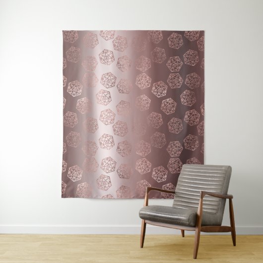 RPG Luxe | Mauve Fantasy Tafelblad Dice Photo Boot Wandkleed (In situ)