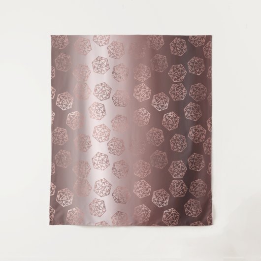 RPG Luxe | Mauve Fantasy Tafelblad Dice Photo Boot Wandkleed (Voorkant)