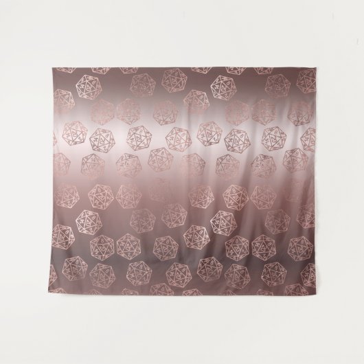 RPG Luxe | Mauve Fantasy Tafelblad Dobbelstenen Fo Wandkleed (Voorkant (horizontaal))