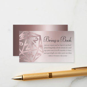 RPG Luxe Mauve Fantasy Tafelblad Gamer Dice Book Informatiekaartje