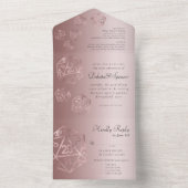 RPG Luxe | Mauve Fantasy Tafelbladgamer Entreegast All In One Uitnodiging (Binnen)