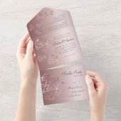 RPG Luxe | Mauve Sheen Fantasy tafelblad Gamer Dic All In One Uitnodiging (Afscheurbaar)