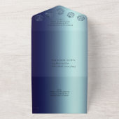 RPG Luxe | Navy Fantasy Tafelblad Gamer Dice Entre All In One Uitnodiging (Buitenkant)