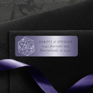 RPG Luxe Paarse Fantasy Tafelspeler Adres Etiket