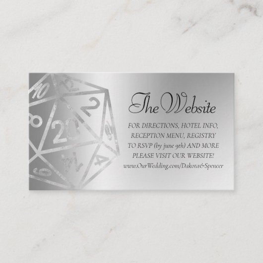 RPG Luxe | Website van het Fantasy Tabletop Gamer  Informatiekaartje (Voorkant)