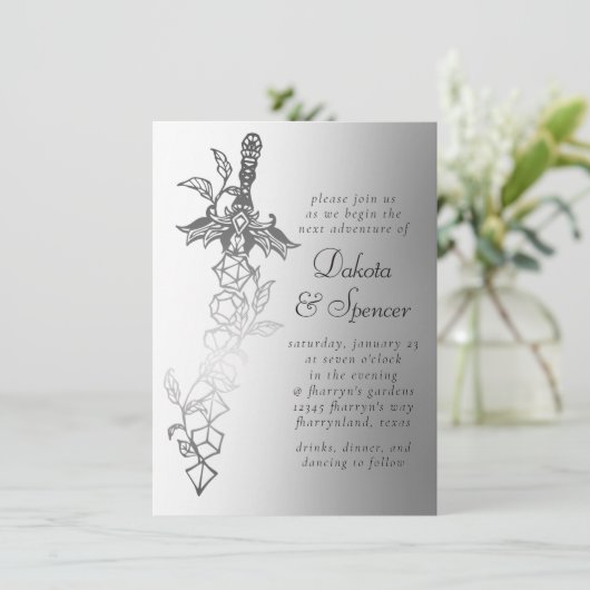 RPG Sword Luxe | Fantasy Sheen tafelblad Gamer Dic Kaart (Staand voorkant)