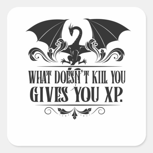 RPG Tabletop XP Dragon Master Gifts Vierkante Sticker (Voorkant)
