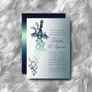 RPG-zwaard Blauwgroen Fantasy Tabletop PnP Gamer Kaart