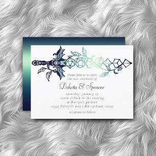 RPG-zwaard Blauwgroen Sheen Fantasy tafelblad Ga Kaart