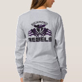 RR 03 | Logo noir Rebel féminin T-shirt à deux côt (Dos)