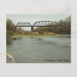 RR Bridge La Grange, Texas Briefkaart