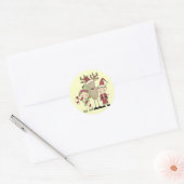 Rrendieren en Elves T-shirts en cadeautjes Ronde Sticker (Envelop)