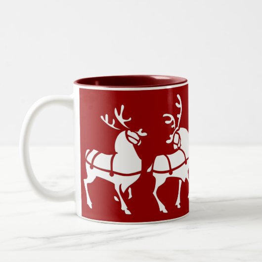Rrendierenkoffiebeker kerstdecor voor Mok (Links)
