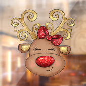 Rrendiergezichtshakketwinkelraam Raamsticker (Vel 2)