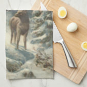 Rrendierkerstboom Evergreen Forest Snow Theedoek (Quarter Fold)