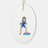 Rrestler - licht/klonen keramisch ornament (Links)