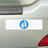 RRRE VERMINDERT REUSE RECYCLEN GARBAGE LITTER TRAS BUMPERSTICKER (Op auto)