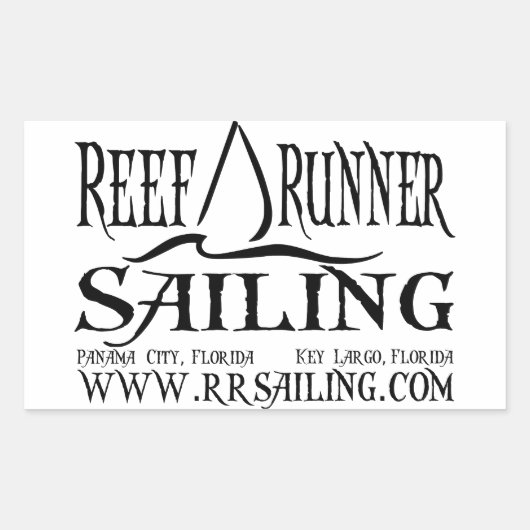 RRS-Sticker met website Rechthoekige Sticker (Voorkant)