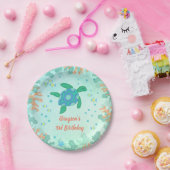 Rschildpad onder Zee Birthday Party Papieren Bordje (Feest)