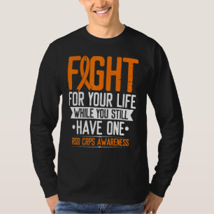 RSD CRPS Awareness Fight for Life Warrior Oranje R T-shirt