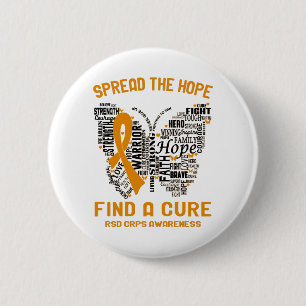 RSD CRPS Awareness Month Ribbon Cadeautjes Ronde Button 5,7 Cm