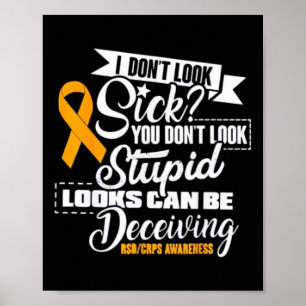 RSD Crps Bewustheid Ik zie er niet ziek uit. Poster