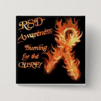 RSD/CRPS-Button voor bewustmaking Vierkante Button 5,1 Cm