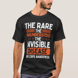 RSD CRPS Warrior Oranje lint onzichtbare ziekte C T-shirt