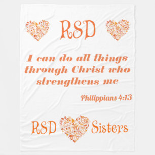 RSD hardt Bijbelse Filippijnen 4:13 Fleece Deken