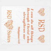 RSD hardt Bijbelse Filippijnen 4:13 Fleece Deken (Voorkant (Horizontaal))