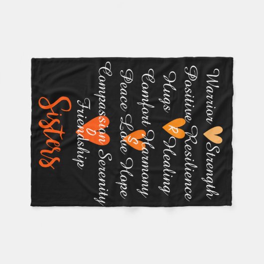 RSD-zusters Affirmations Blanket blanco Fleece Deken (Voorkant (Horizontaal))