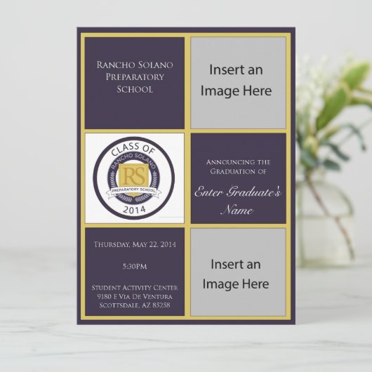 RSPS- Afstuderen Annoucement (FOTO) Kaart (Staand voorkant)