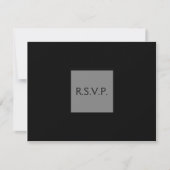 RSPV elegante zwart en grijs eenvoudige bruiloft u RSVP Kaartje