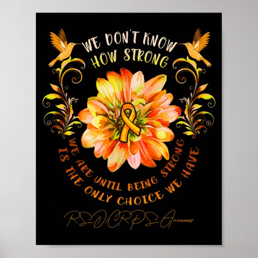 Rsrps Awareness Flower We Dont Know How Strong  Poster (Voorkant)