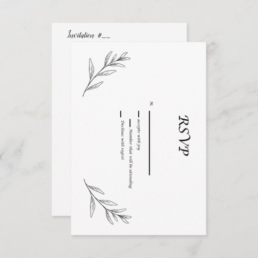 RSVP  (Voorkant / Achterkant)